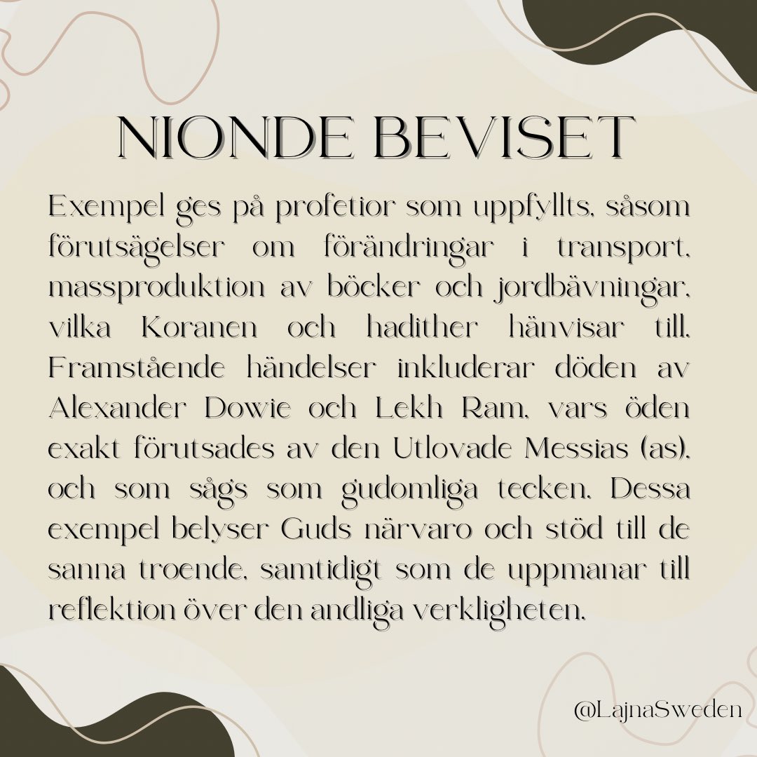 LajnaSweden's tweet photo. Nionde beviset från boken ”Tio Bevis på Guds Existens” #islam #ahmadiyya https://t.co/kx2AAplzIt