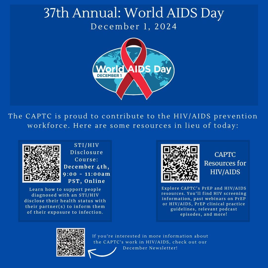 ❤️ On this #WorldAIDSDay ❤️, the CAPTC remains dedicated to a future where HIV/AIDS is no longer a threat. We commend every partner in this effort and thank you for your invaluable contributions over the years.