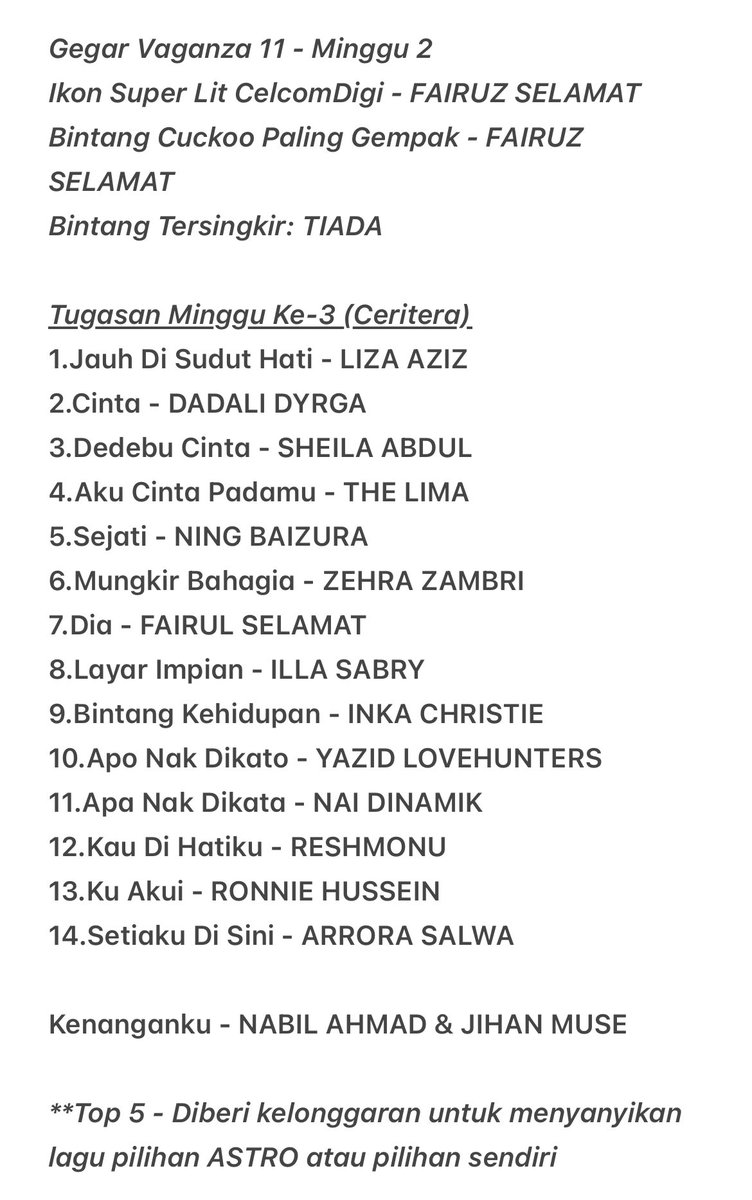 AnepHaniff90's tweet photo. #Minggu2 #gv11 #GegarVaganza2024 https://t.co/beKAc5udpu