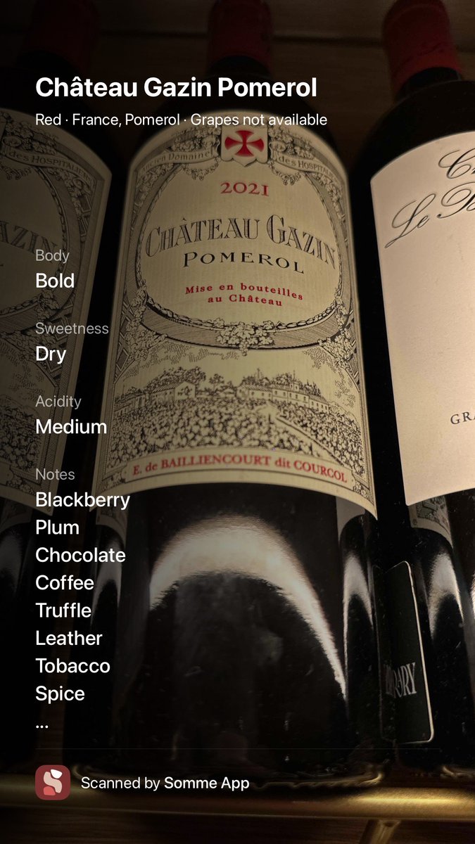 Thinking About This Pomerol Purchase

Just spotted the Château Gazin Pomerol on the shelf today. I’m curious about its bold flavors. It’s got this mix of blackberry and plum, with hints of chocolate and leather that sounds intriguing. The notes on coffee and truffle caught my