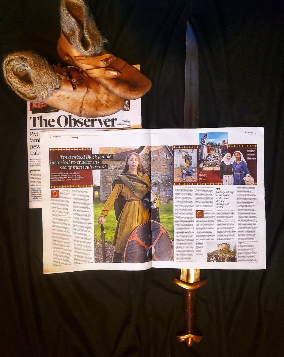 JadeCuttle's tweet image. It's 1265. I'm bottling leeches & fighting sword & shield in the mud⚔️ My reenacting journey in @ObsNewReview 👇🏽 First mention of my @BBCRadio3 Essay& historical novel ft @thetimeteam @Tony_Robinson 🙏🏽 @ObsMagazine @JaneFerg @UrsulaKenny @RegiaAnglorum 🔗 tinyurl.com/Jade-cuttle