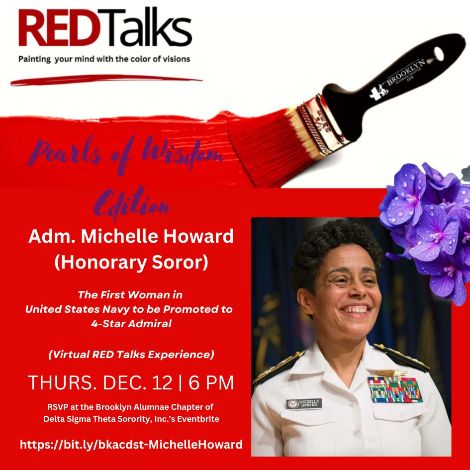 The Brooklyn Alumnae Chapter of Delta Sigma Theta Sorority, Inc. proudly celebrates the release of Tyler Perry’s “The Six Triple Eight,” featuring Lt. Col. Charity Adams Earley, portrayed by Kerry Washington!

Join us on Thursday, Dec. 12, for a RED Talks Zoom event.