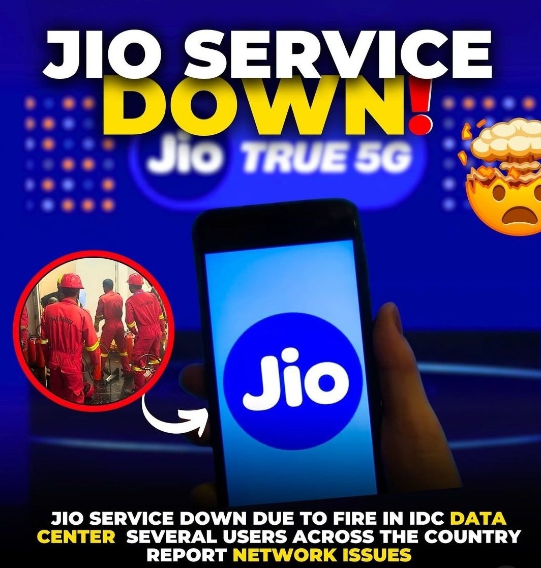 HenaBushra's tweet photo. Jio network down in whole india 🛜
#jioserverdown #JioDown https://t.co/XXMDX5bWD0