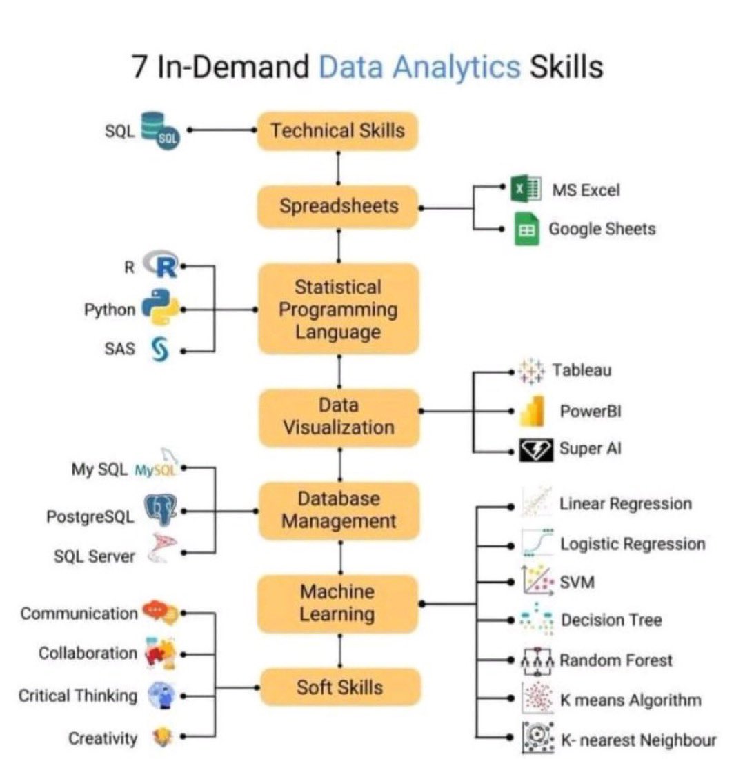 The Skills for Data Analysts❤️