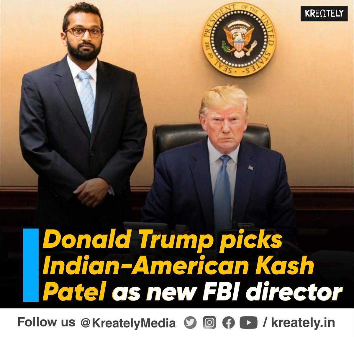 Katiyari99's tweet photo. Drop a❤🇺🇸 if you fully support Kash Patel our next FBI Director!
#Trump2024 https://t.co/EduZRHw2Sr