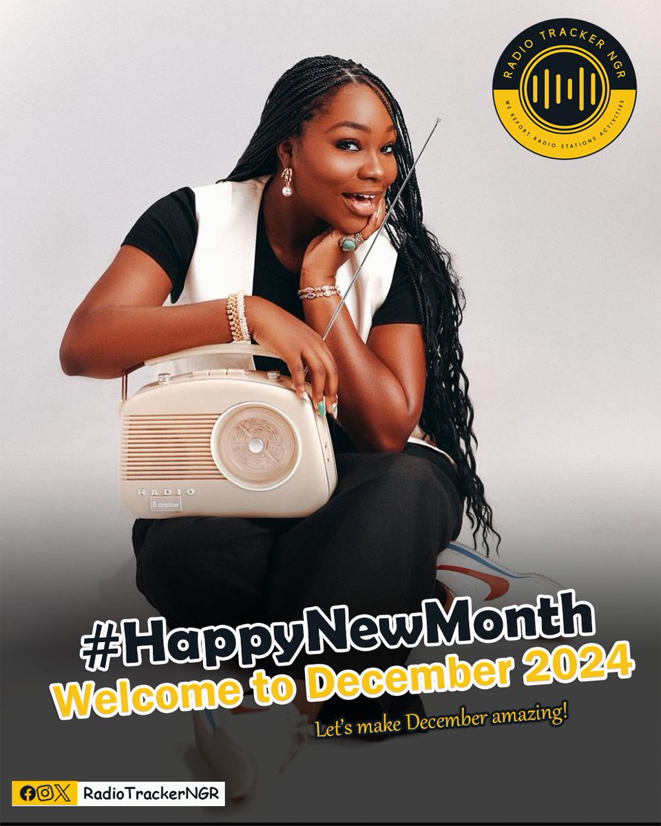 RadioTrackerNGR's tweet photo. #radiotrackerngr #happynewmonth #welcometodecember 2024
Let’s make December amazing! Here's to wish you and yours a prosperous New Month!

Picture Source: Debbie Larry-Izamoje @debbieofbrila

#broadcastjournalist #radiotrackerngr #radio #radioandeverythingattached https://t.co/3MfpSlNPg1