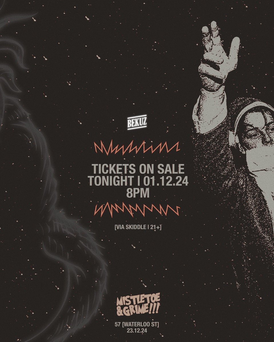 BEKUZ_'s tweet photo. 8PM 🎟️ https://t.co/TTdWHL8B6n