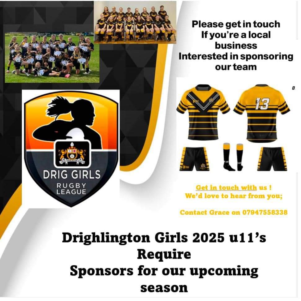 SarahWr41242452's tweet photo. My daughter Emily and her teammates are looking for businesses to sponsor them for the 2025 season, please get in touch if you can help 🙏 🖤💛

@Drigrugby @GirlsRugbyInc @eastbierleyPS @leedsrhinos @04hardcastle @caitlin https://t.co/27ksvGr9kk