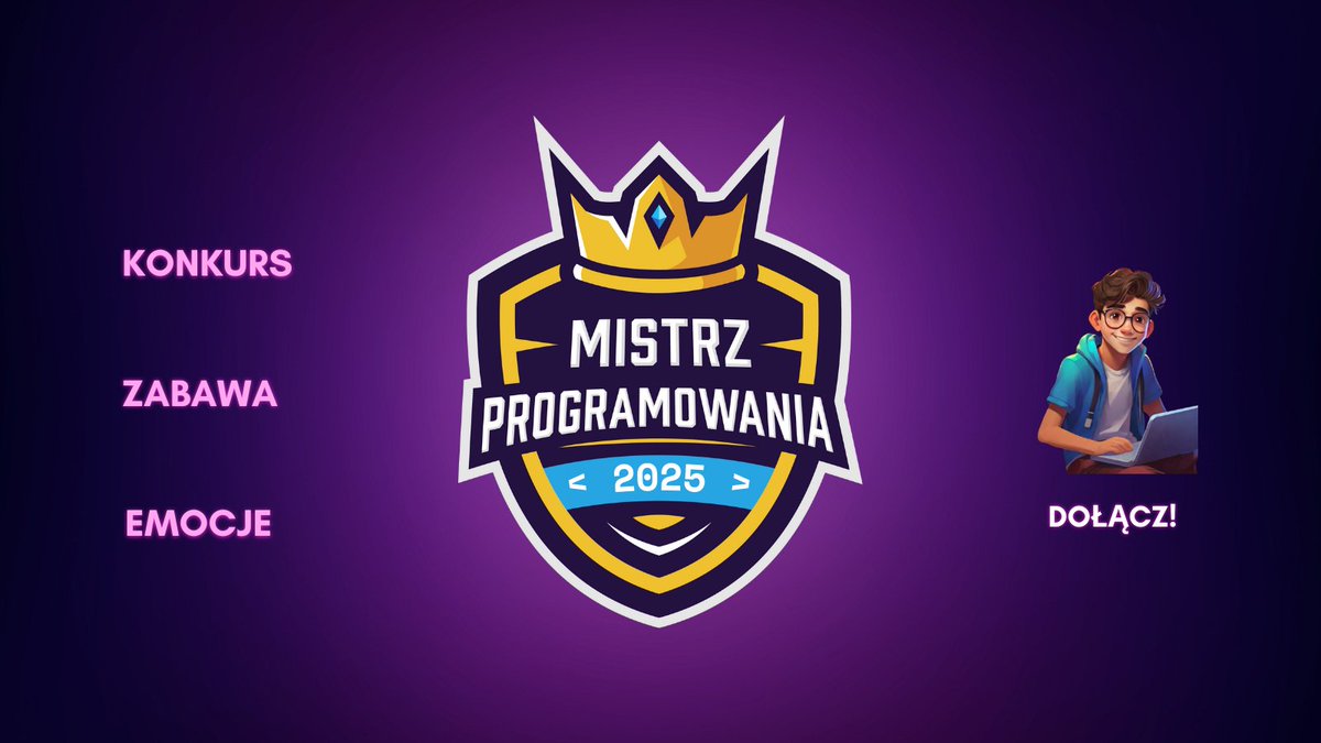 OkiKolo's tweet image. Mistrz Programowania 2025: youtu.be/s-K3GduBnrA
Dołącz! mistrz-programowania.oki.org.pl/#dolacz
Ranking: szkopul.edu.pl/c/mistrz-progr…