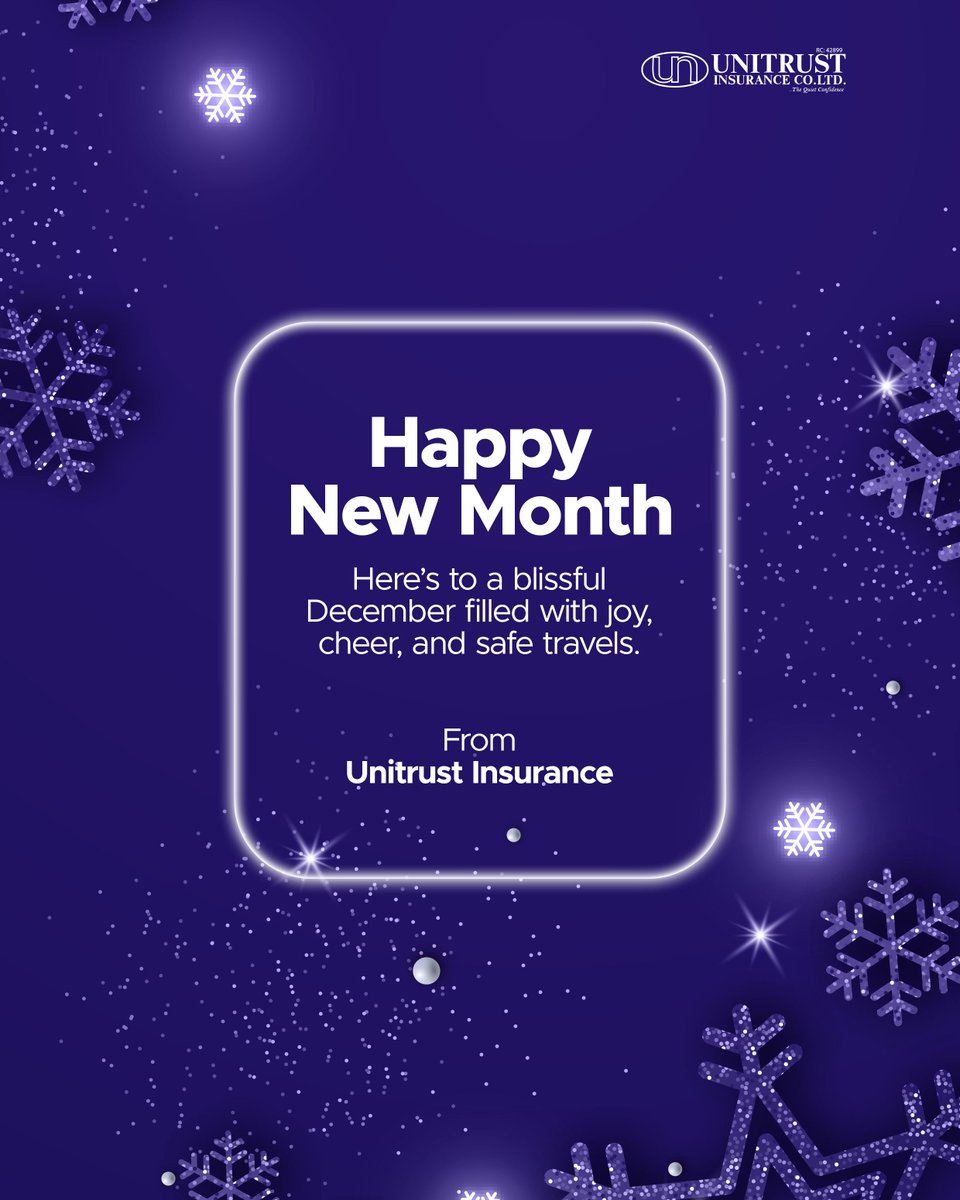 Happy New Month! 🎄 

Here’s to a blissful December filled with joy, cheer, and safe travels. Remember, with Unitrust Auto Insurance, your car—and peace of mind—are always covered this holiday season.
What’s on your holiday road trip playlist? Share it with us in the comments!