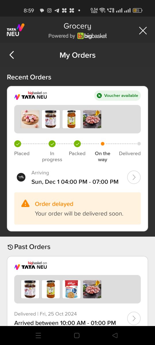 PranabDeka01's tweet photo. My Sunday Dinner plan ruined by 
@bigbasket_com 
 pathetic experience. They even didn't provide me delivery agent contact number. They were saying my order is out for delivery. And now finally they have cancelled my order. https://t.co/s5BZRSPKs9