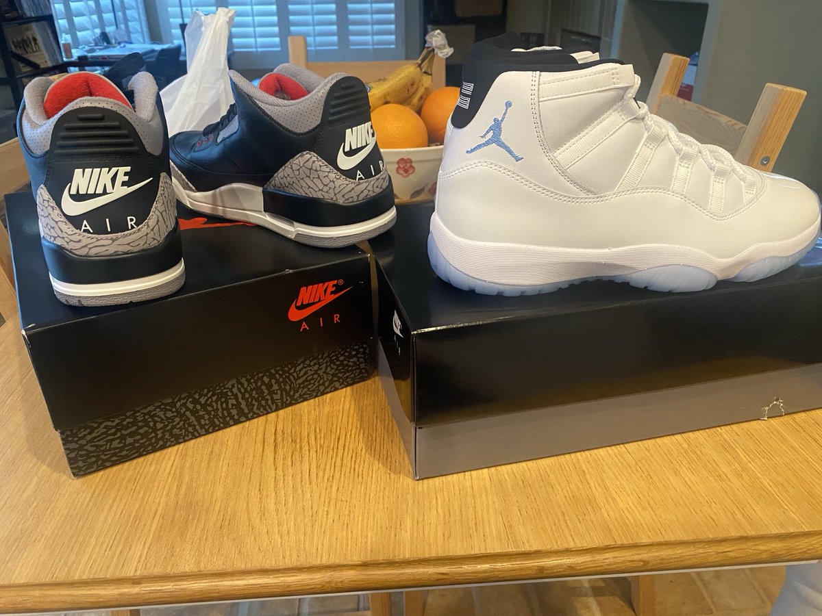 liwag_johnny's tweet photo. Mail callπ₯π₯π₯π₯ππππAJ3 (Blk cement) 2024 / AJ11 (Columbia/a.k.a Legend blues) 2024) .. Iβm officially done w/ Jβs for da rest of 2024!!π₯π₯π₯π thx JB!! #NikeSnrks #jordanbrand #goatapp https://t.co/gHngENSMgp