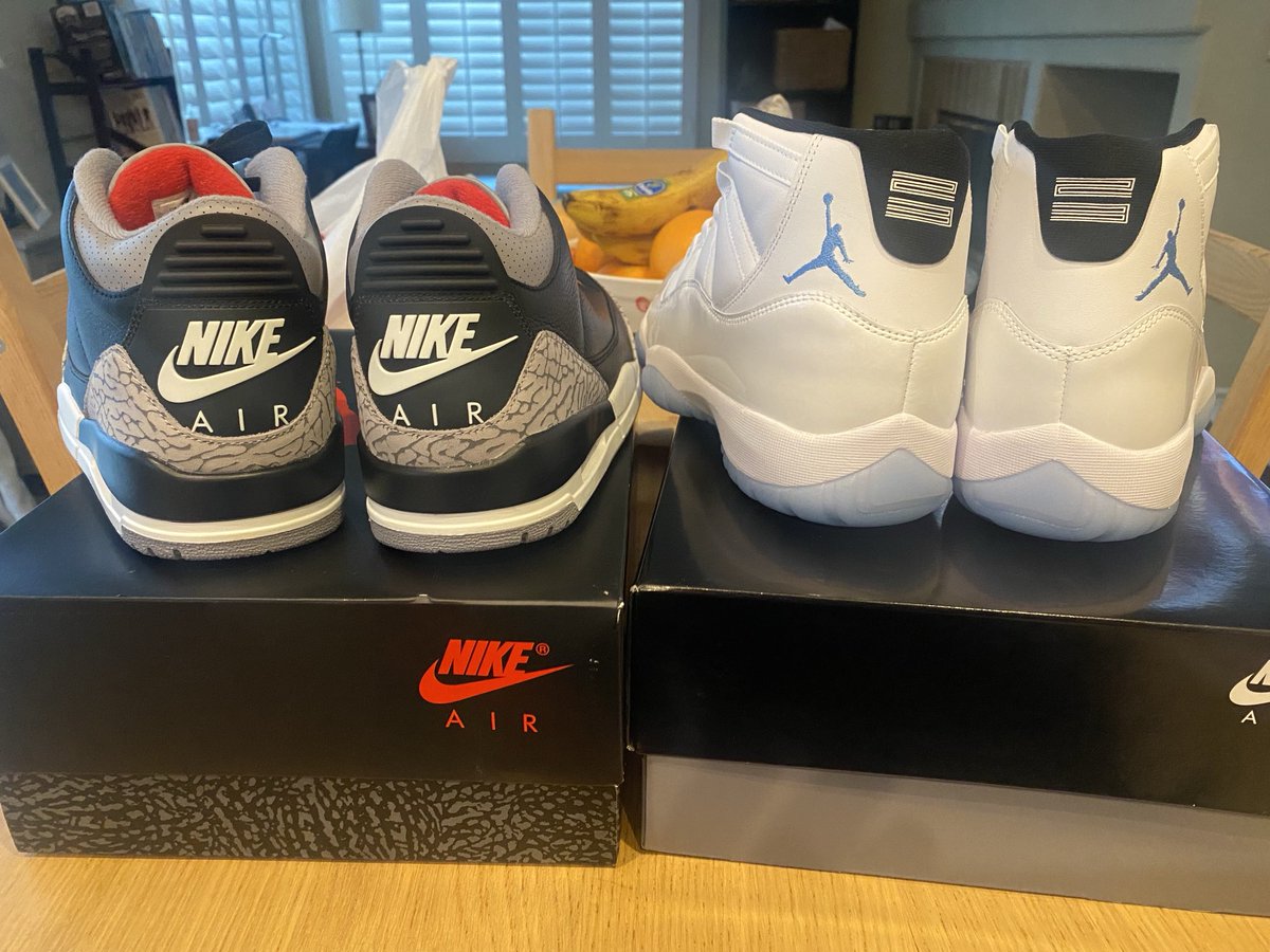 liwag_johnny's tweet photo. Mail callπ₯π₯π₯π₯ππππAJ3 (Blk cement) 2024 / AJ11 (Columbia/a.k.a Legend blues) 2024) .. Iβm officially done w/ Jβs for da rest of 2024!!π₯π₯π₯π thx JB!! #NikeSnrks #jordanbrand #goatapp https://t.co/gHngENSMgp