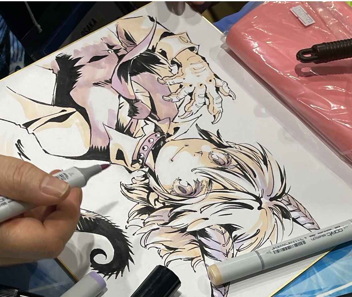 東京コミコンこんな色紙絵など会場にいる間限定で描いていると思います🌸

#東京コミコン2024
#アーティストアレイ
#TCC2024 