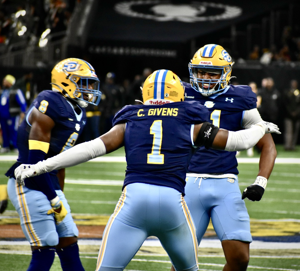 SouthernU_BR's tweet image. Our Jags showed up, and showed out in the 51st annual Bayou Classic, taking down Grambling and ending the regular season on a high note!

Next stop: SWAC Championship🏈🏆

#WeAreSouthern #HBCU #FinishStronger