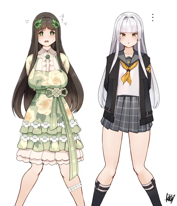 pixivリクエスト!EternalReturnからsuaと莉央です。リクエストありがとうございました。ファンボに差分だったり動画だったり色々置いてあります。 