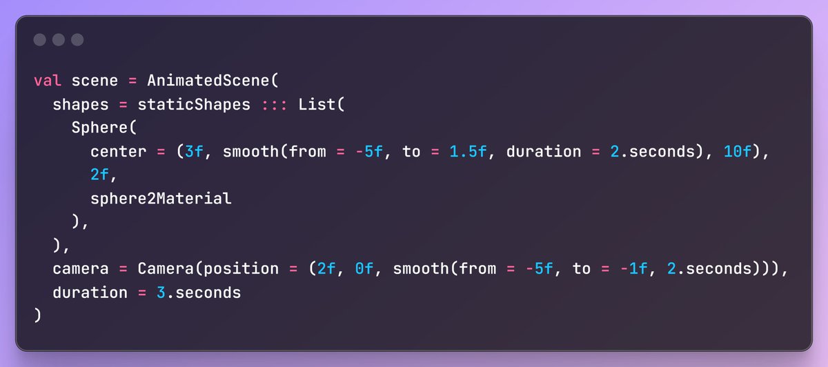 SimonrDev's tweet image. I renamed Scalag to Cyfra, and added to some pretty cool features. You can now use directly nested Scala case class structures on GPU, pass uniforms, and more. Using that, I created a function animation renderer Foton, written fully in Scala. github.com/ComputeNode/cy…
#scala
