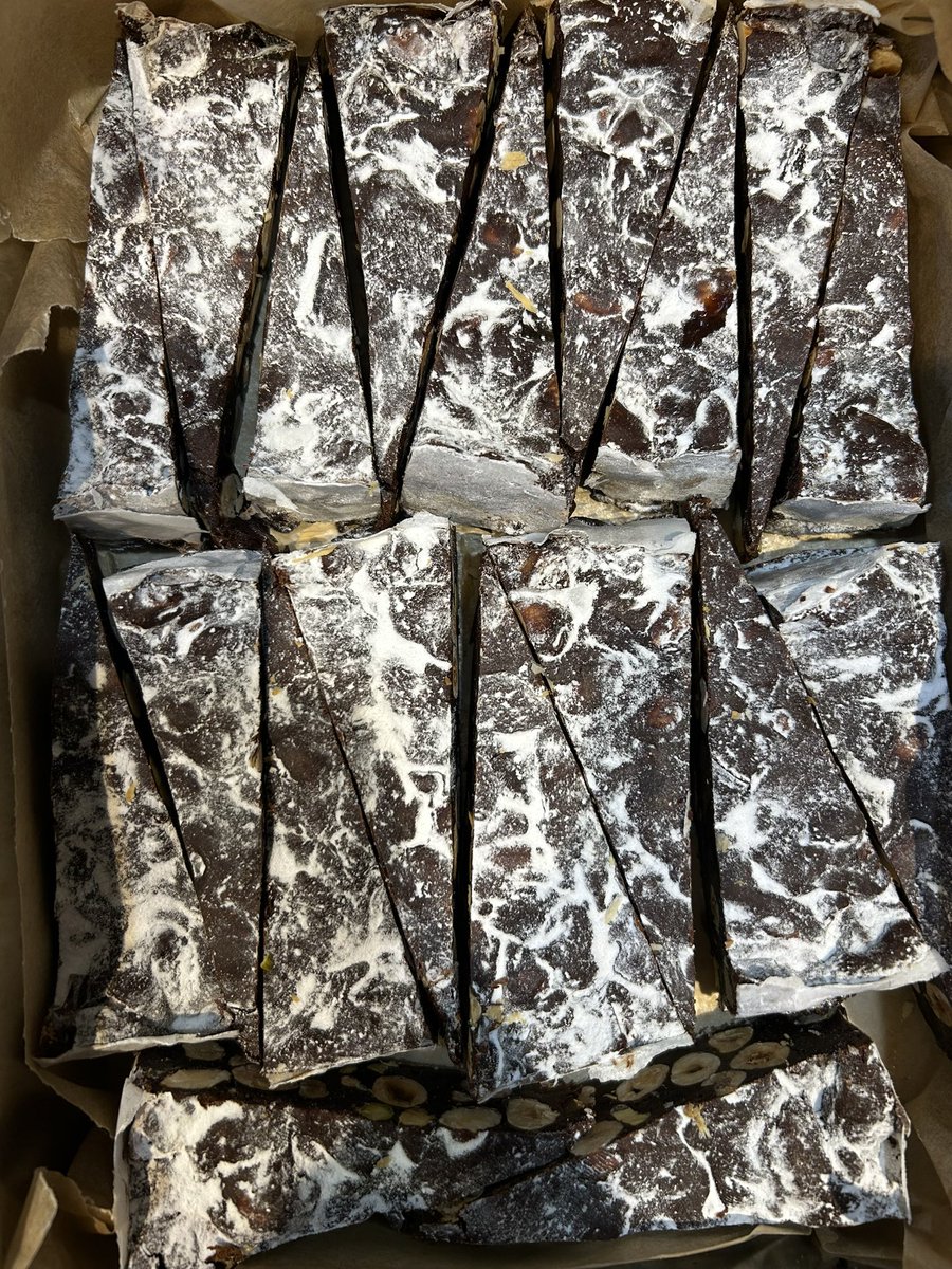 Panforte on its way to an old friend.