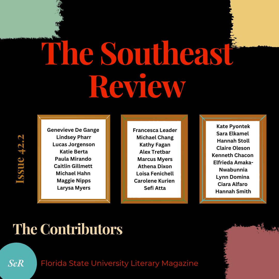 The Interns want to say a special thank you to our contributors for their amazing writing and courage which made this issue possible. Plus a shoutout to all those who contributed their time and effort to allow this amazing magazine to continue! You deserve to be in a museum🏛️#SER
