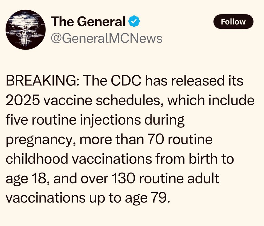 I'll be taking zero vaccinations in 2025 how about you?