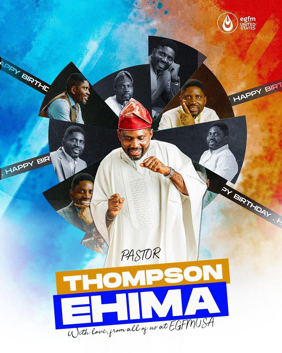 egfmusa's tweet photo. Happy Birthday, Pastor Thompson Ehima 🥳🎉😊

We give thanks to our Father in Heaven for the precious gift of one of His choicest servants.

With love, from your children at EGFMUSA https://t.co/xOyIsJsTsv