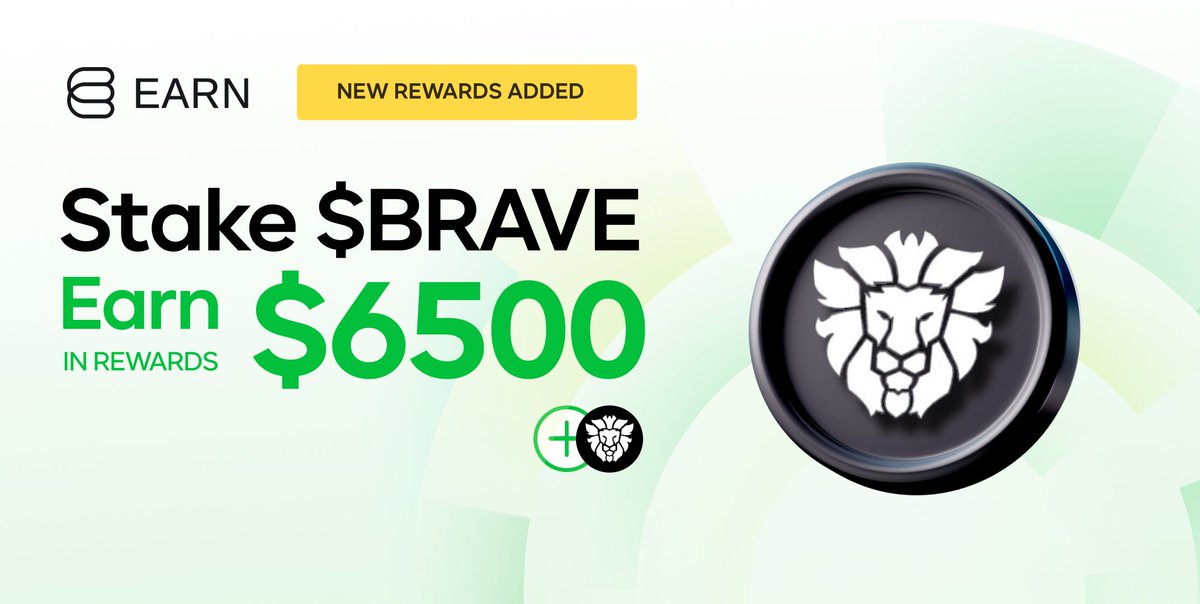 ✨New Rewards!
💰 Over $6,500 $BRAVE just added to the $BRAVE pool.

 Join now 👇
earn.network/pools/cronos/B…

#crofam #bullmarket