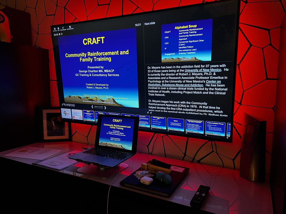 GBMC73's tweet image. 🤓 Mission control set &amp;amp; wa good to go for 2 days of #CRAFT #Prac #Training with colleagues from 👇🏻👇🏻👇🏻
@changegrowlive 
@FASSFife 
@quarriers
@turningpointsco 
@ScotFamADrugs 
@Waythrough_UK 
@inclusionIOW 
@CAVDAS22 
@RecoveryCymru 

🤓 Ya all gonna be #CRAFT #DAFT ✅ LetsGo 🔥