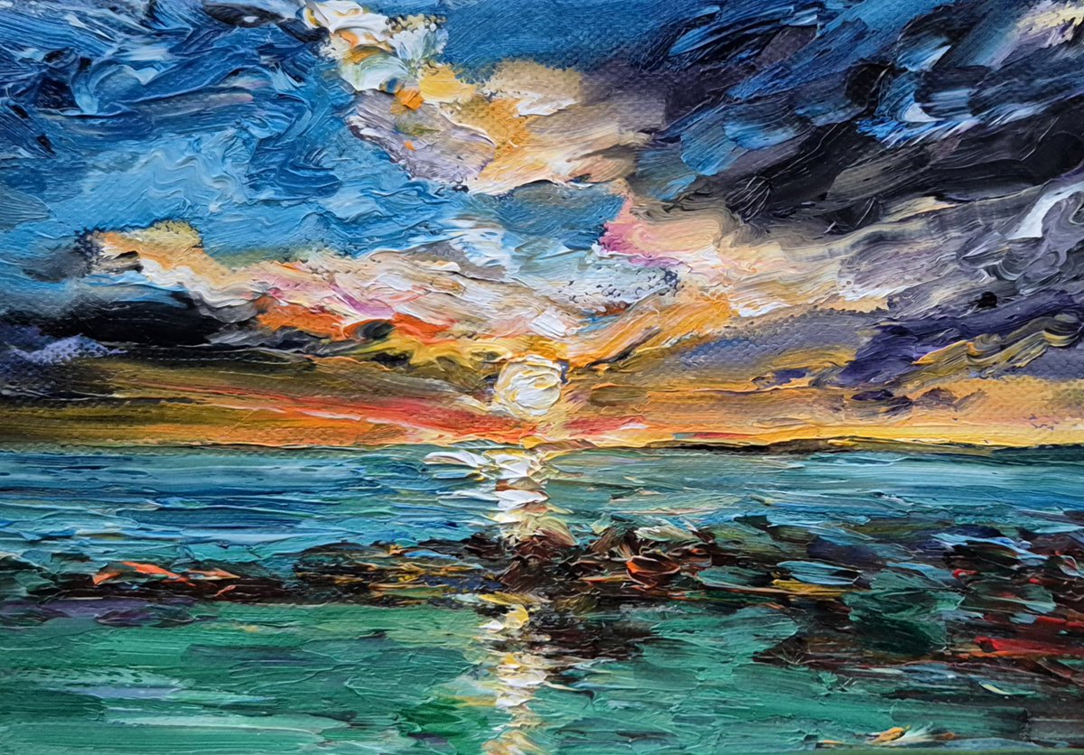 Luí na gréine💛 #connemara #oilpainting #wildatlanticway