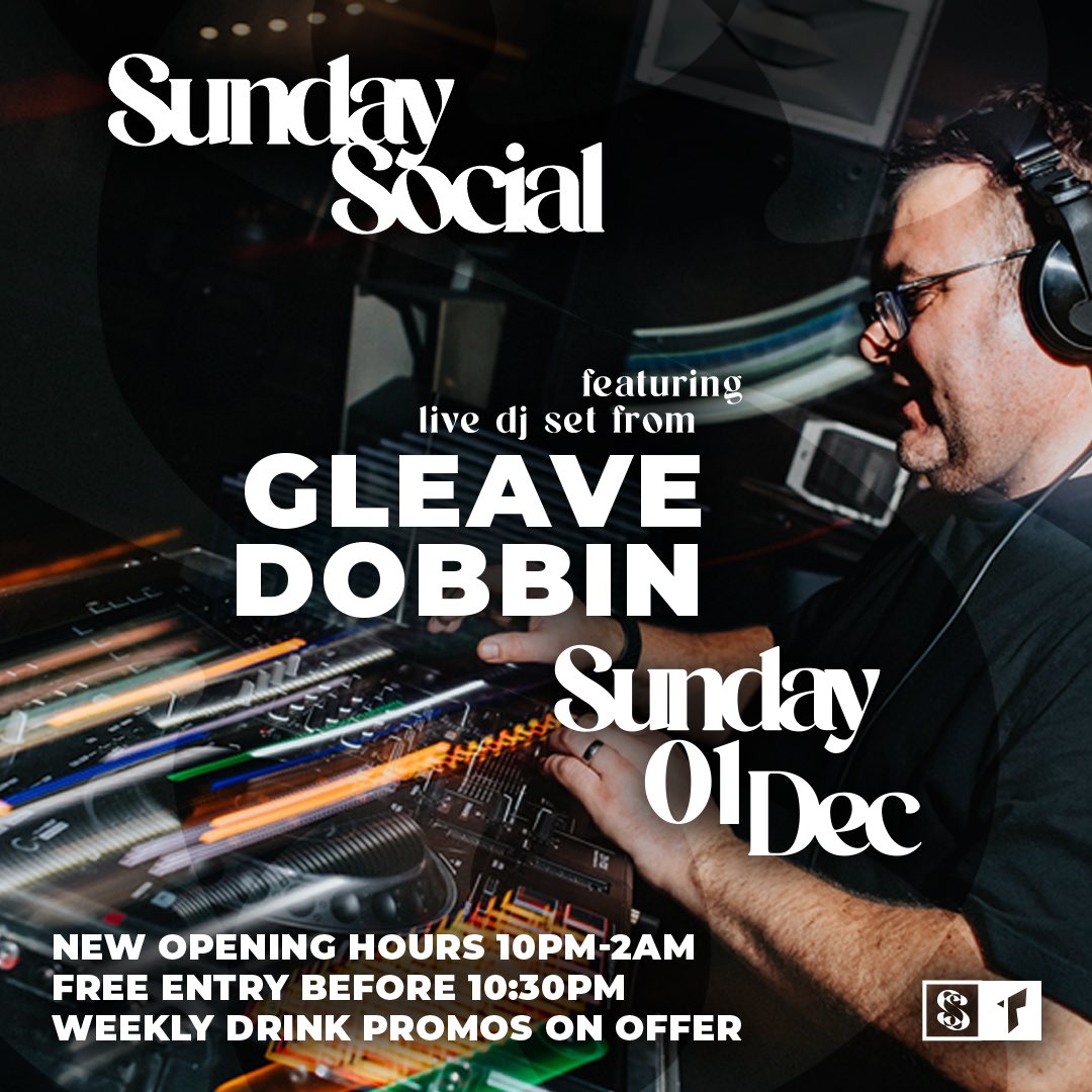 Extend The Weekend @ Thompsons Tonight with bossman Gleave Dobbin dropping classic cuts into the small hours of Monday morning! 

🙂 FREE Entry B4 10.30 
🍹 DRINKS Promos All Night 
📱 DM For Table Reservations 
🎧 CLASSIC DJ Sets 

#SundaySocial #Nightclub #ThompsonsGarage