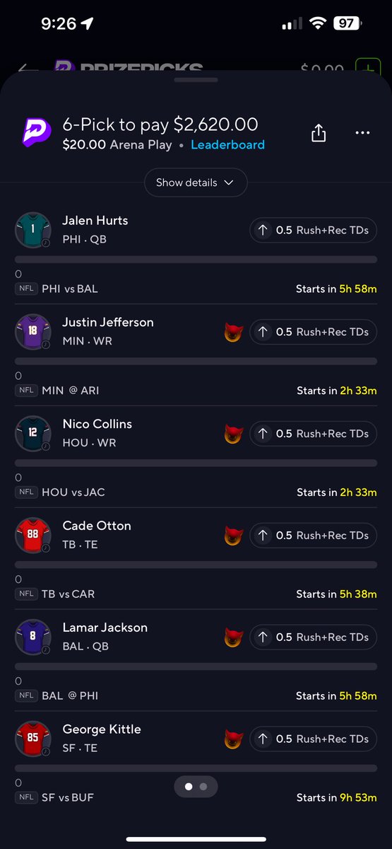 Landon23Wilson's tweet photo. @stevewilldoit @PrizePicks @SendPrizePicks https://t.co/soZ5yYTtWn