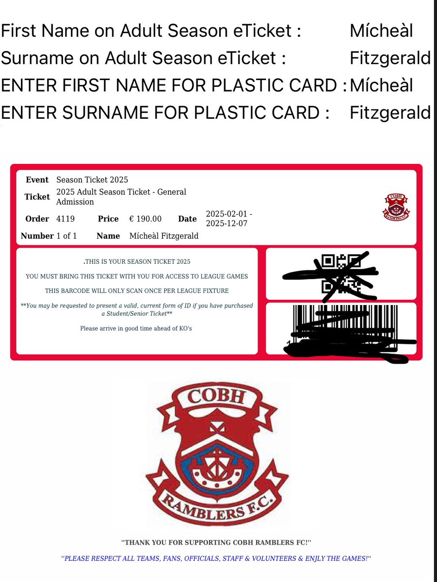 Might not get to many games in ‘25 but always good to support the boys <a href="/CobhRamblersFC/">Cobh Ramblers FC</a> 🐏
