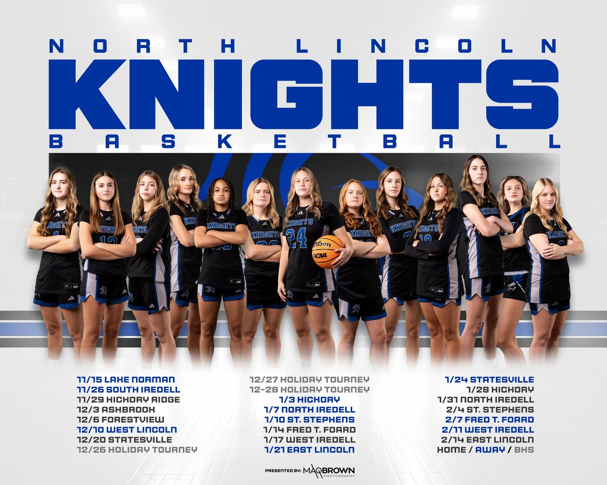 Come out and support our Lady Knights ! Blue is away games black are home games ! <a href="/HaileyHagler/">Hailey Hagler</a>