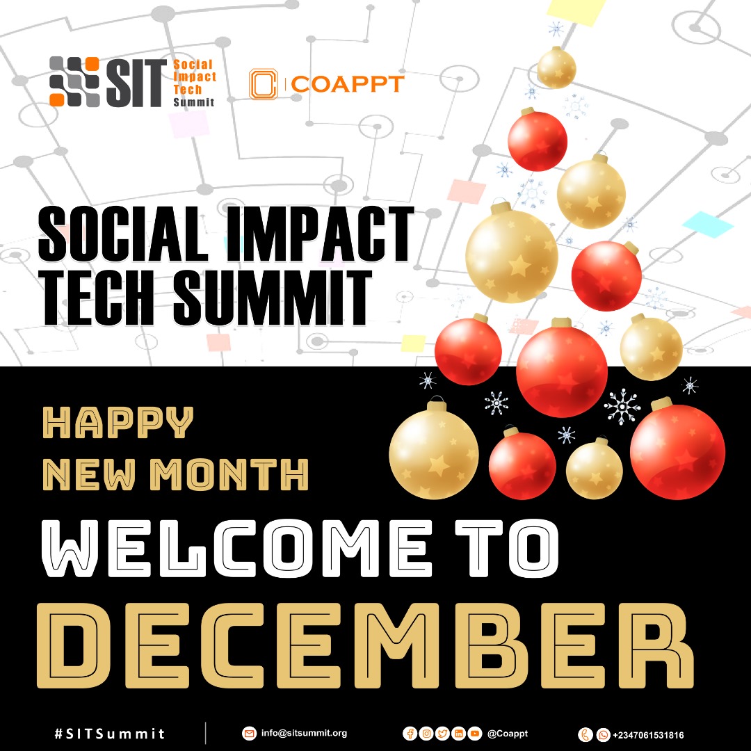 sitsummit's tweet photo. Happy new month!
May this festive season fill your days with joy,and boundless energy.

Have you registered for the Social Impact Tech Summit yet?
Don’t miss out on this transformative event! Register now at https://t.co/pXkciV2xVJ https://t.co/qhmwRs7ATn