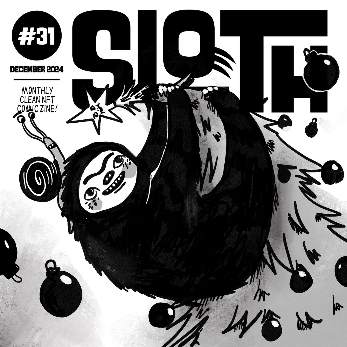 THE THIRTY-FIRST ISSUE OF SLOTH IS OUT NOW! 🦥

Sloth #31 - December 2024
Monthly Clean NFT Comic Zine!

34 Artists, 40 Pages 🔥
teia.art/objkt/861874
objkt.com/tokens/hicetnu…

Available only for 3 tez ✨
* The pdf may take time to load. 🐌

Cover illustration: <a href="/floramarquezz/">𝕱𝖑𝖔𝖗𝖆 𝕸𝖆𝖗𝖖𝖚𝖊𝖟 ☁️</a>