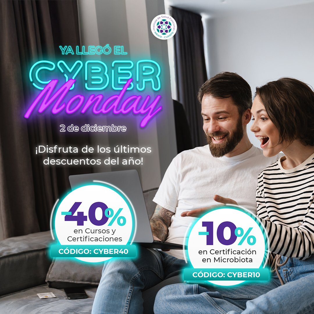 isfmcmx's tweet photo. 🚨¡No puedes perderte los últimos descuentos del año! 🚨 

Obtén:
💥 -40% en Cursos y Certificaciones, usa el código: CYBER40
💥Y -10% en Certificación en Microbiota, usa el código: CYBER10

¡Conoce todos nuestros programas e inscríbete https://t.co/MK1tG3YGUd! ✨ https://t.co/MgrQSyqump