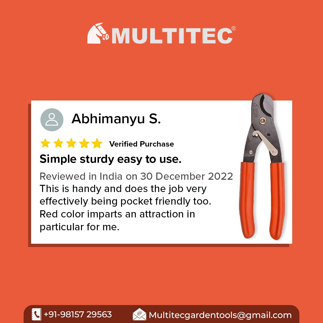 Multitec_Tools's tweet image. Another happy customer! 💬 Here&apos;s what
they had to say about the MULTITEC CC-200 Cable
Wire Cutter.
Thank you for the amazing feedback!
🙌

Shop now on multitectools.com
🛒 Available now on Amazon!

#MultitecTools #CustomerFeedback #AmazonReview
#CableCutter #CC200