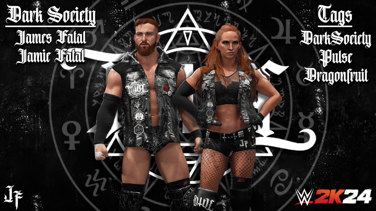 DragonfruitVee's tweet image. &quot;From the depths of hell comes true salvation.&quot;
-- -- --
The Dark Society&apos;s James &amp;amp; Jamie Fatal (@cmpuls3) returns to #WWE2K24 with these fan-made creations by yours truly! Includes custom entrances, movesets, and overall!
-- -- --
Tags:
DarkSociety
Pulse
Dragonfruit