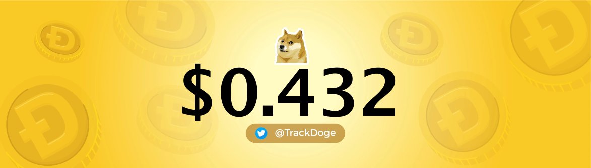 TrackDoge's tweet photo. #Dogecoin Price: $0.432 📉 https://t.co/xaaRbew9oC