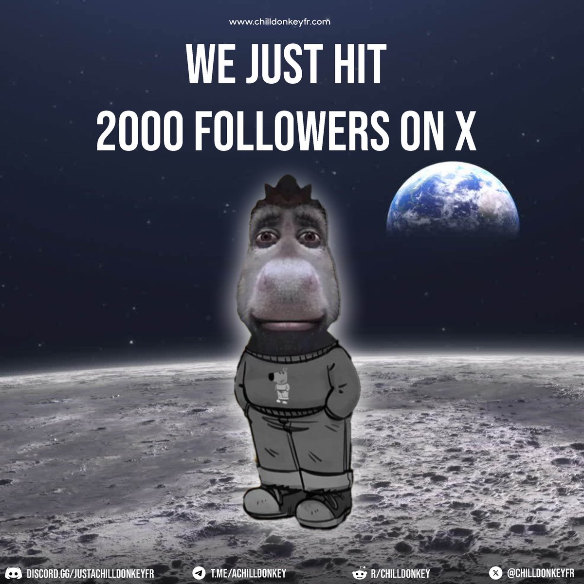 chilldonkeyfr's tweet photo. $DK LFG 2,000 FOLLOWERS WE WILL ANNOUNCE 10K $DK WINNER SOON 🚀🚀 https://t.co/xzM0sMFK7N