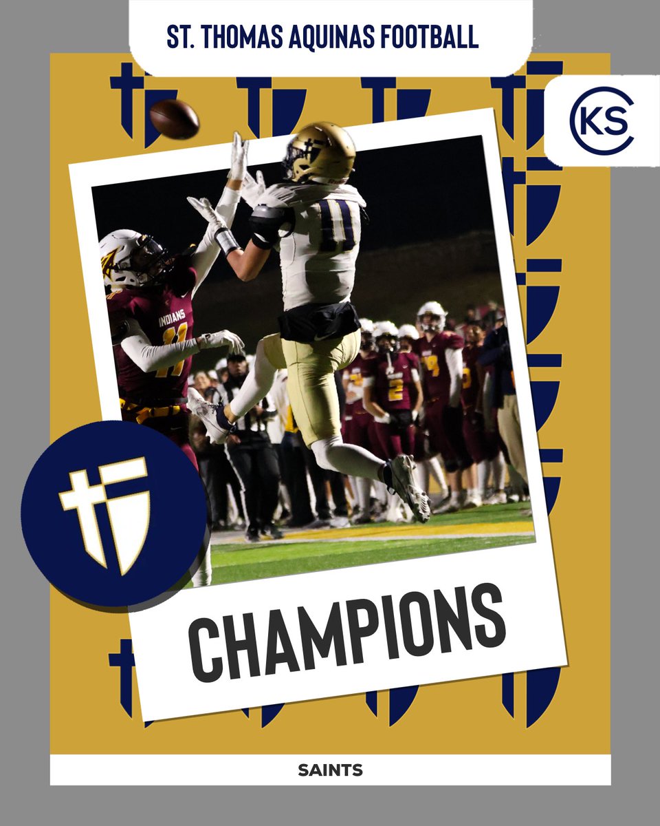 KSSCentral's tweet image. The St. Thomas Aquinas Saints are 5A state champions!

Photo Credit: pics_by_charlie_