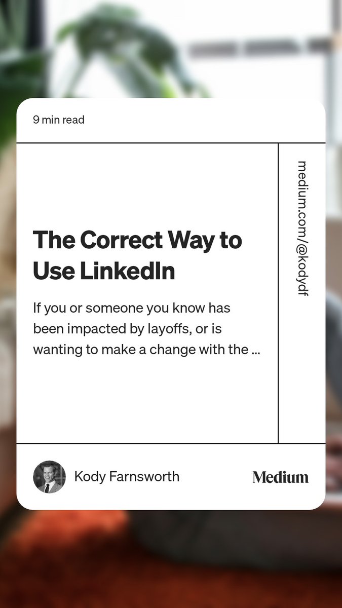 KodyFarnsworth's tweet photo. Read “The Correct Way to Use #LinkedIn“ if you are looking for your next job. #Networking https://t.co/opMhBco4MC https://t.co/z8iYBjtxXB