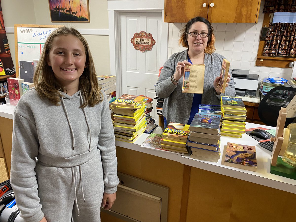 TalesClub's tweet photo. Got books that you’ve outgrown?  I usually put them in my Little Free Library, but this time I brought them back to Pennsylvania with me (two suitcases full) and donated them to the Blain Library. It’s a cute library that I enjoy visiting each year when I visit at Thanksgiving! https://t.co/ls9apGlA8D