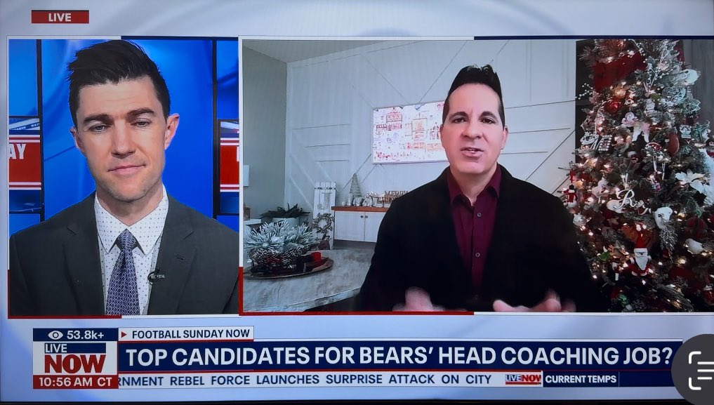 RobMaaddi's tweet photo. Joined @ItsAndyMac_ this morning on #FootballSundayNow on @livenowfox and discussed the #Eagles - #Ravens matchup, Saquon & Henry, how vulnerable are the #Chiefs and who are some of the head coach candidates for the #Bears. https://t.co/M4ixGS7xGt