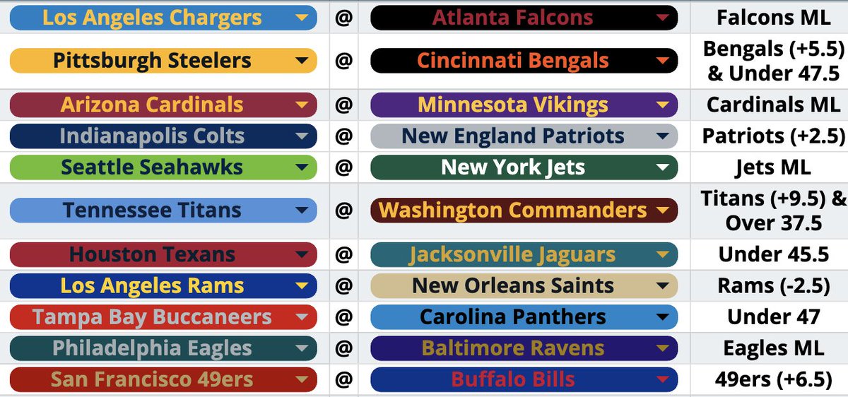 WreckWagers's tweet photo. My #nflbets for Sunday Week 13 https://t.co/TCPPmwcnQf