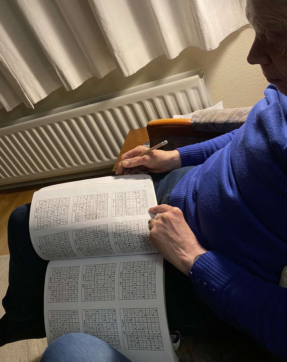 With a maths degree.. whilst Alzheimer's has stollen most things from her... sudoku is still going strong! #Alzheimer