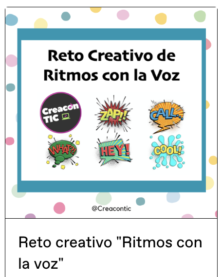 Reto creativo de Ritmos con la voz ;-) mariajesusmusica.gumroad.com/l/ljigix?layou… Disponible en Gumroad CreaconTIC