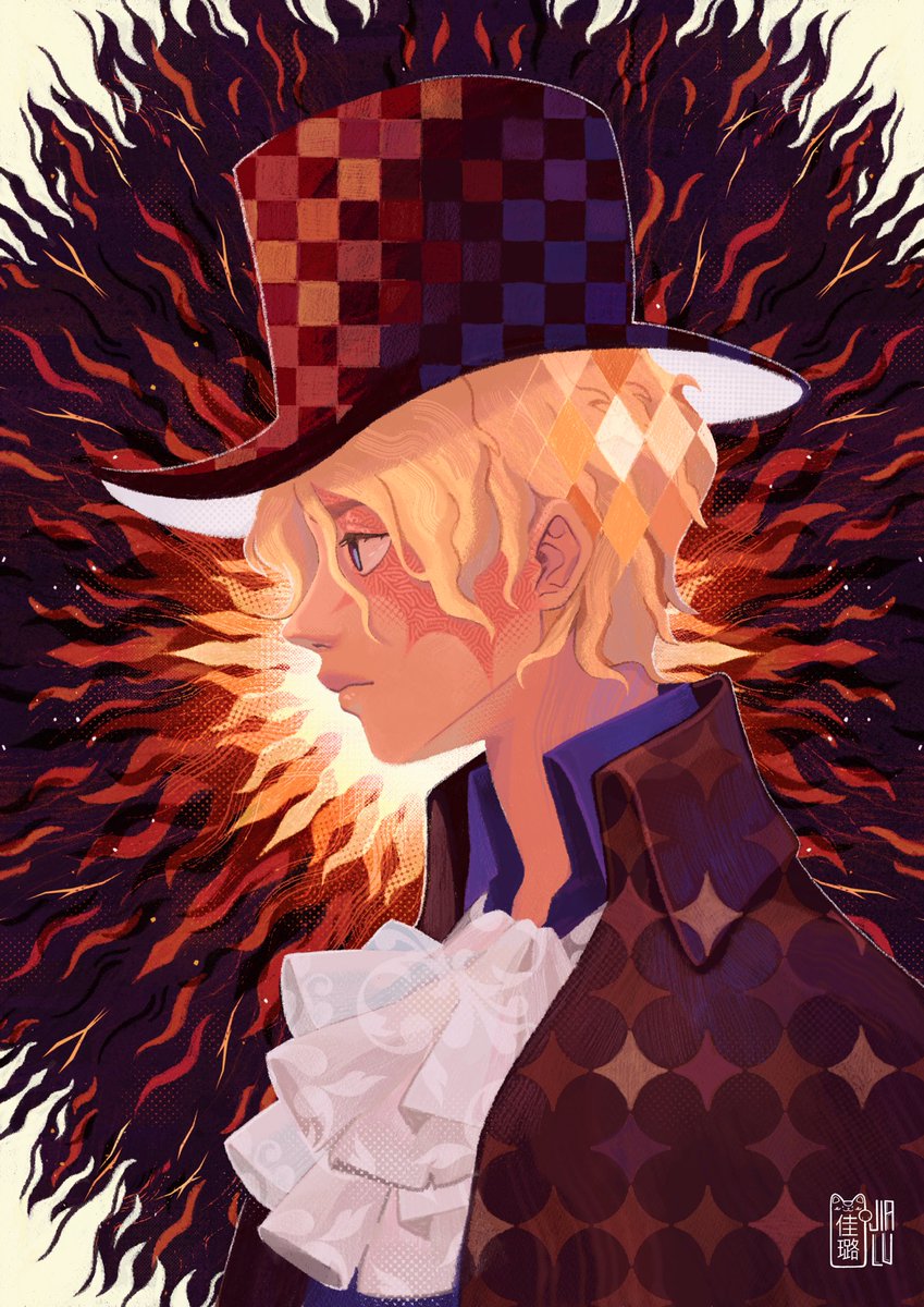 my piece for <a href="/SaboZine/">Flame Emperor: a Sabo zine</a> which now has leftovers opened! 🔥