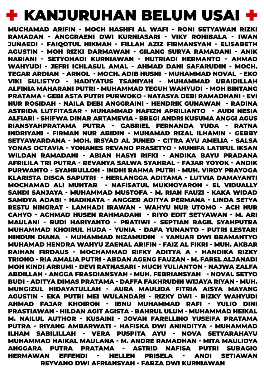Bukan tentang nominal, tapi tanggung jawab. Jangan pernah merasa besar, apalagi pahlawan. Tapi mereka yang terbunuh kemarin adalah pahlawan kita sebenarnya. Salah katakan salah, benar katakan benar.
#KosongkanKanjuruhan