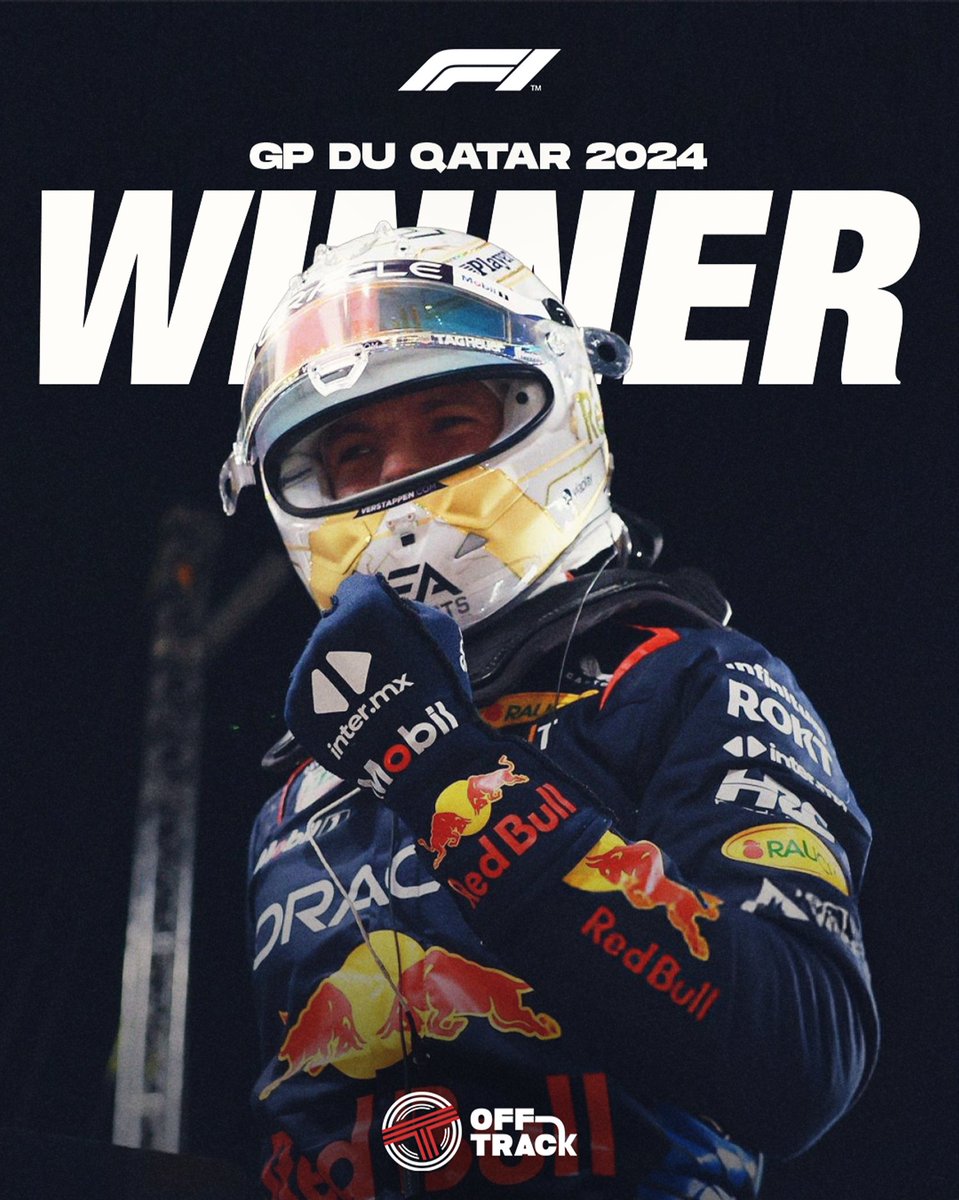 TearOffFR's tweet image. 🚨 MAX VERSTAPPEN S'IMPOSE AU QATAR DANS UNE COURSE COMPLÈTEMENT DINGUE ! 🏆

Charles Leclerc termine 2e et Oscar Piastri 3e. Lando Norris seulement 10e après avoir été pénalisé.

#F1 #QatarGP