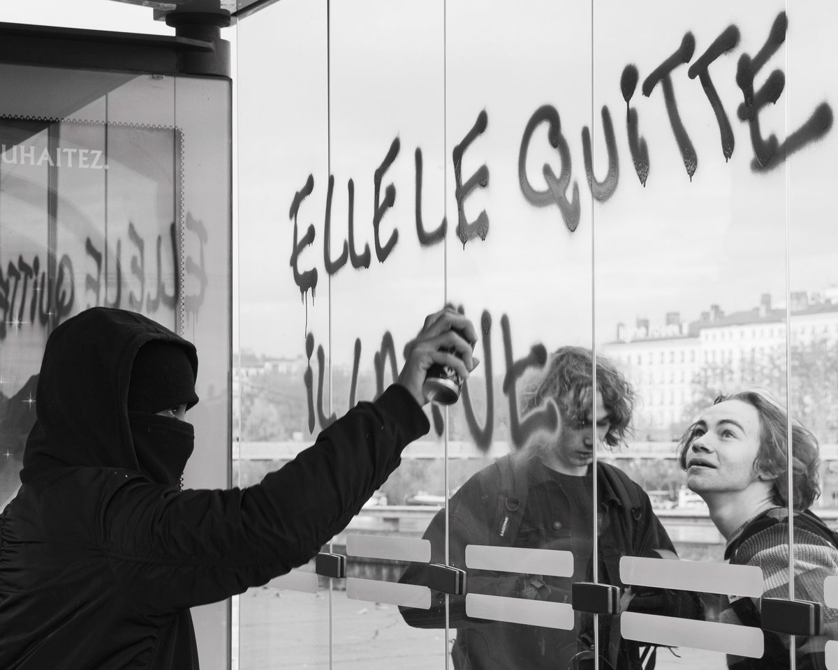 🖼️ "Photo prise lors de la manifestation contre les violences faites aux femmes, le 25 novembre 2023, à Lyon."

📸 Justine Georget